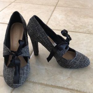 Kelly and Katie Grey Bow Tie Heels